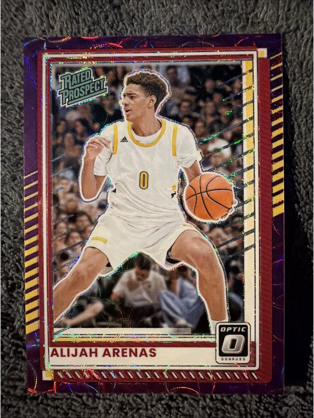 Alijah Arenas 2025-26 Panini Donruss Rated Prospect Pink Velocity #11/75